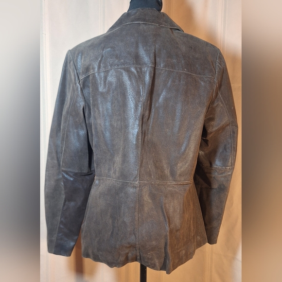 WILSONS LEATHER "Maxima" Dark Brown Leather Jacket - Picture 4 of 8